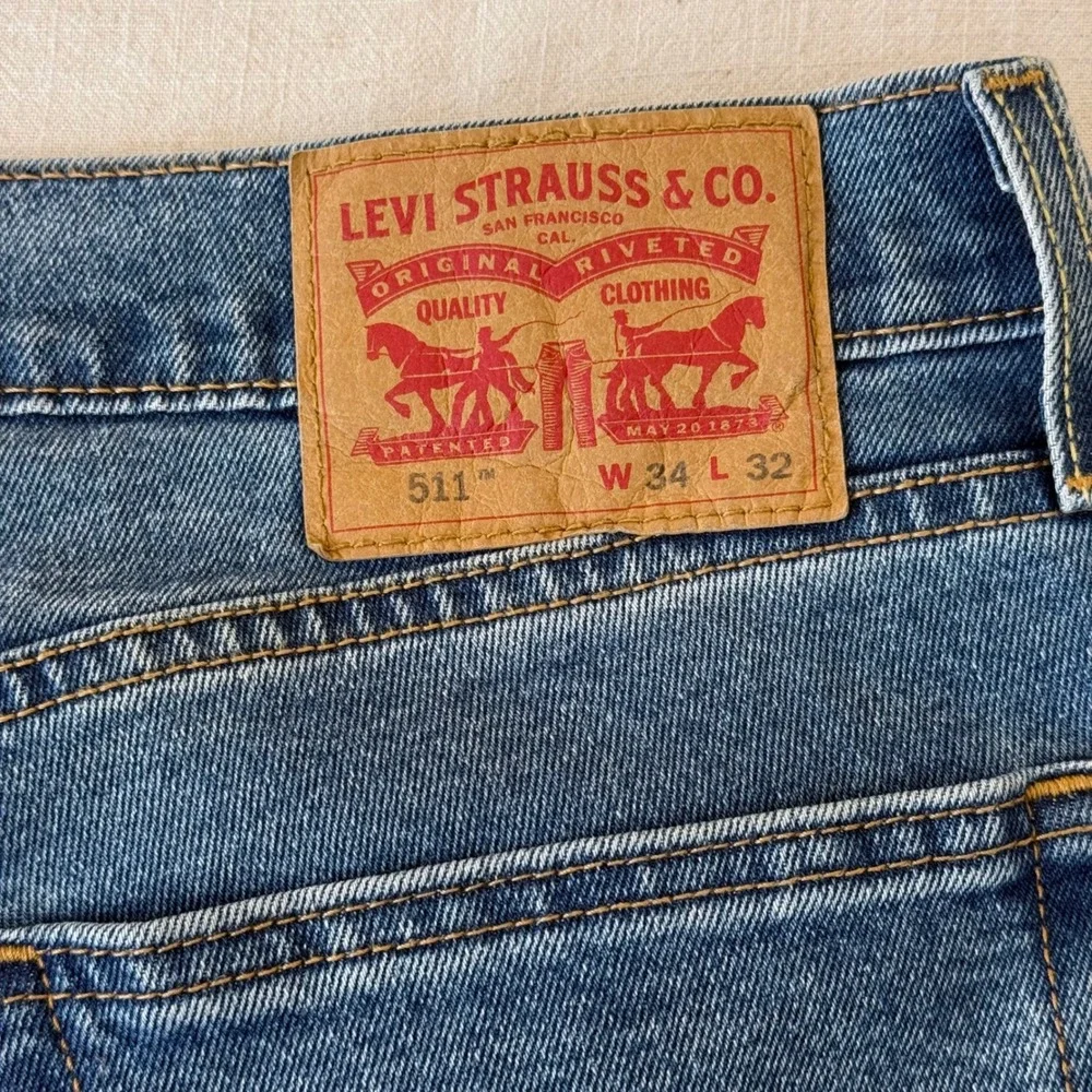 Levis 511 Slim Fit All Seasons Tech Mens Jeans Blue Medium Wash 34x32